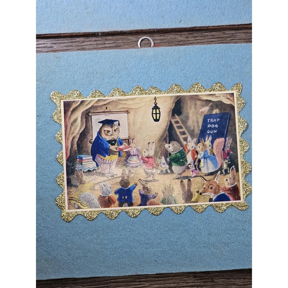 Vintage Racey Helps Animal Wall Art Set of 7 Woodland Decor